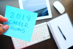 Write down your career goals for this year. You'll be more likely to keep them. 